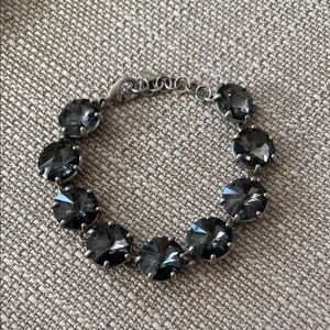 Stella & Dot Amelie Hematite Crystal Bracelet 
 in Smoky Gray